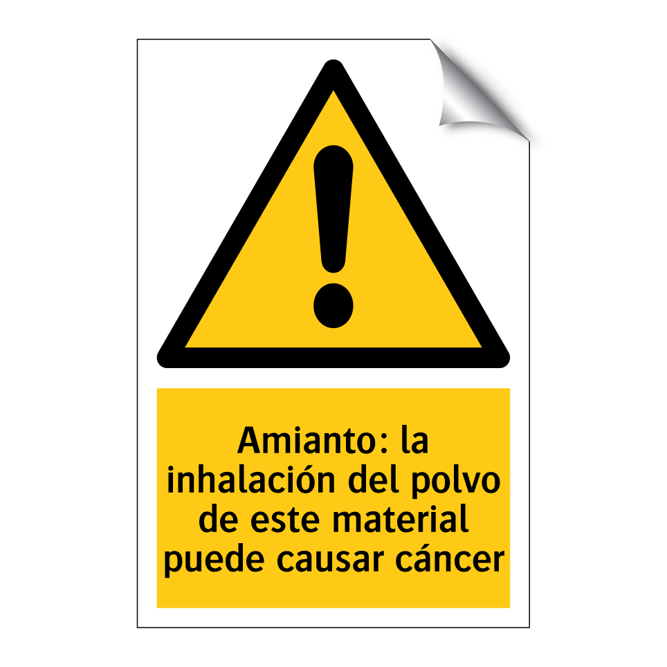 Amianto: la inhalación del polvo de este material puede causar cáncer