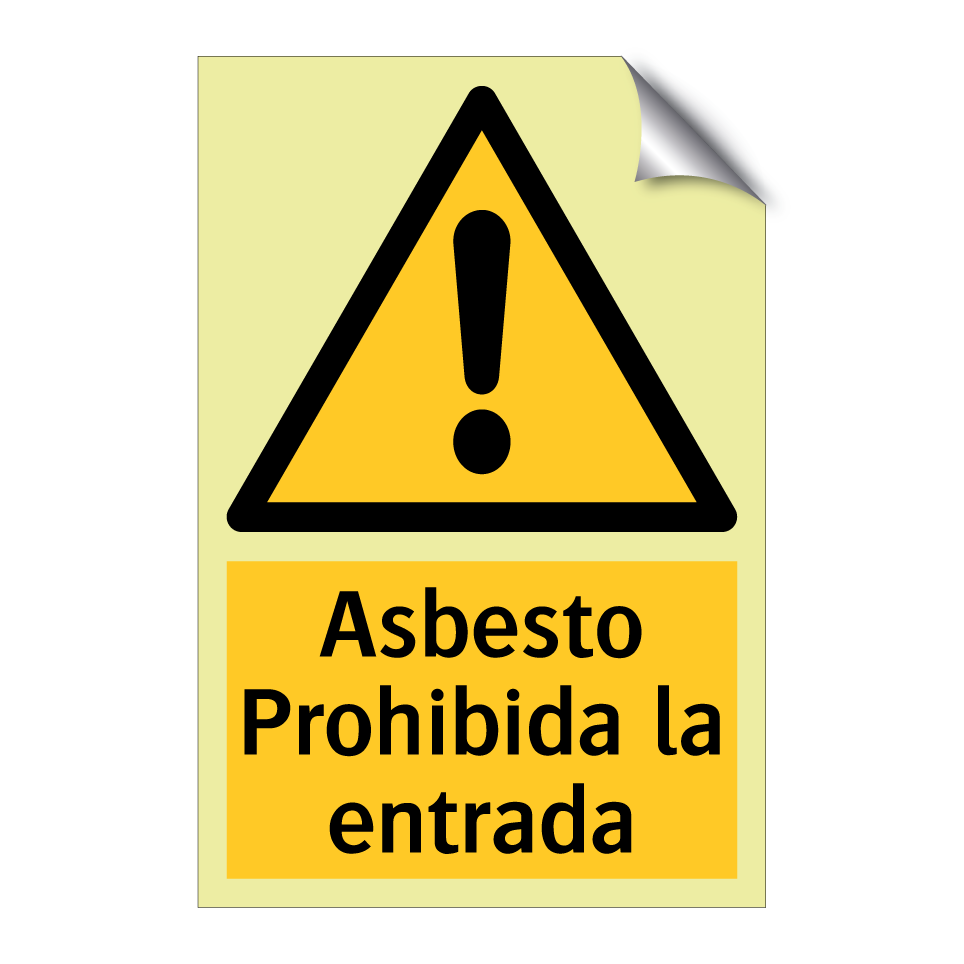 Asbesto Prohibida la entrada