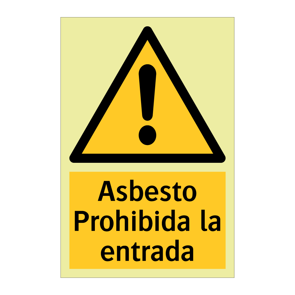 Asbesto Prohibida la entrada
