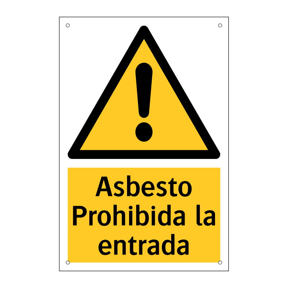 Asbesto Prohibida la entrada