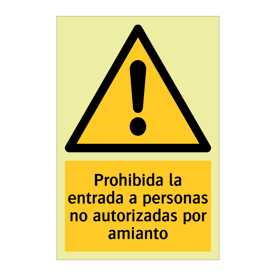 Prohibida la entrada a personas no autorizadas por amianto
