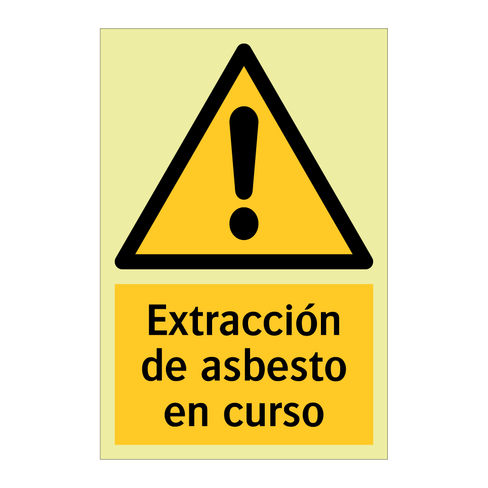 Extracción de asbesto en curso