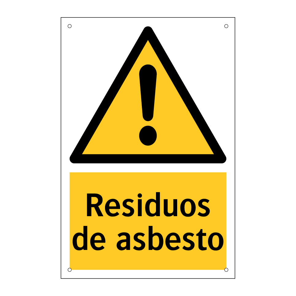 Residuos de asbesto