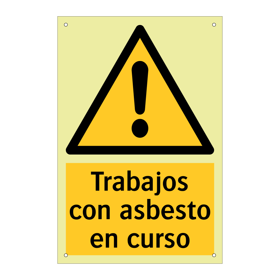 Trabajos con asbesto en curso