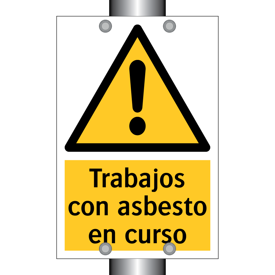 Trabajos con asbesto en curso