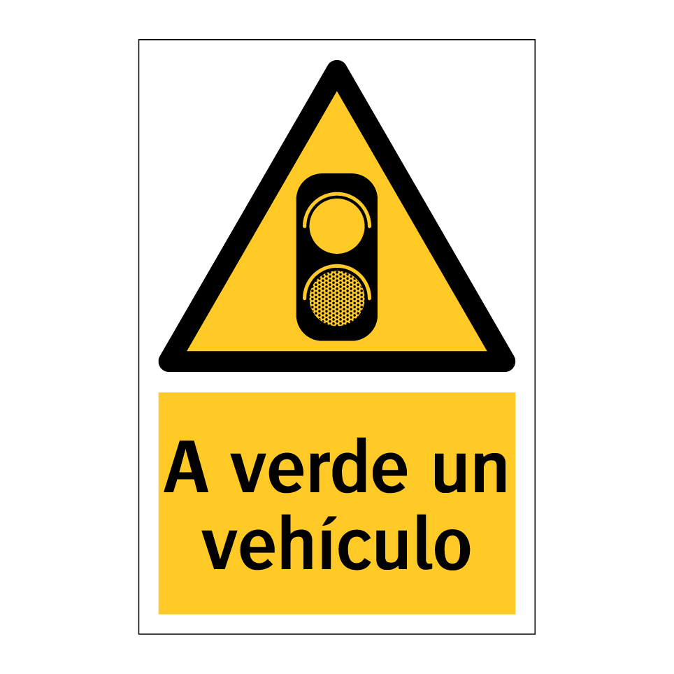 A verde un vehículo