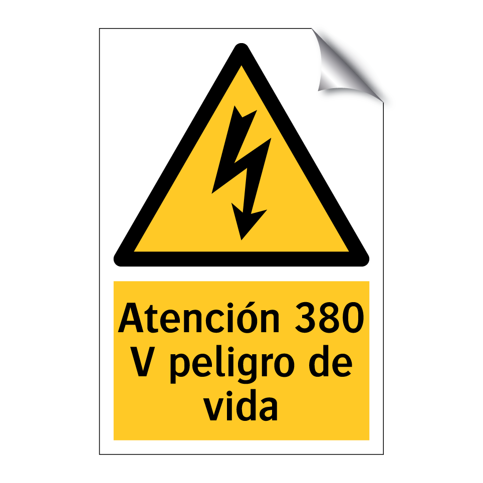 Atención 380 V peligro de vida