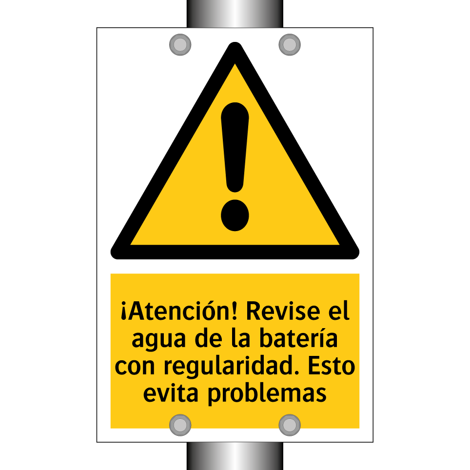 ¡Atención! Revise el agua de la batería con regularidad. Esto evita problemas