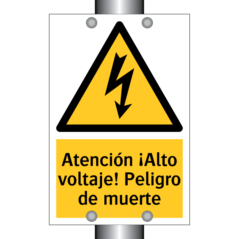 Atención ¡Alto voltaje! Peligro de muerte