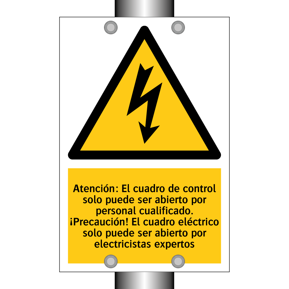 Atención: El cuadro de control solo puede ser abierto por personal cualificado. ¡Precaución! El cuadro eléctrico solo puede ser abierto por electricistas expertos