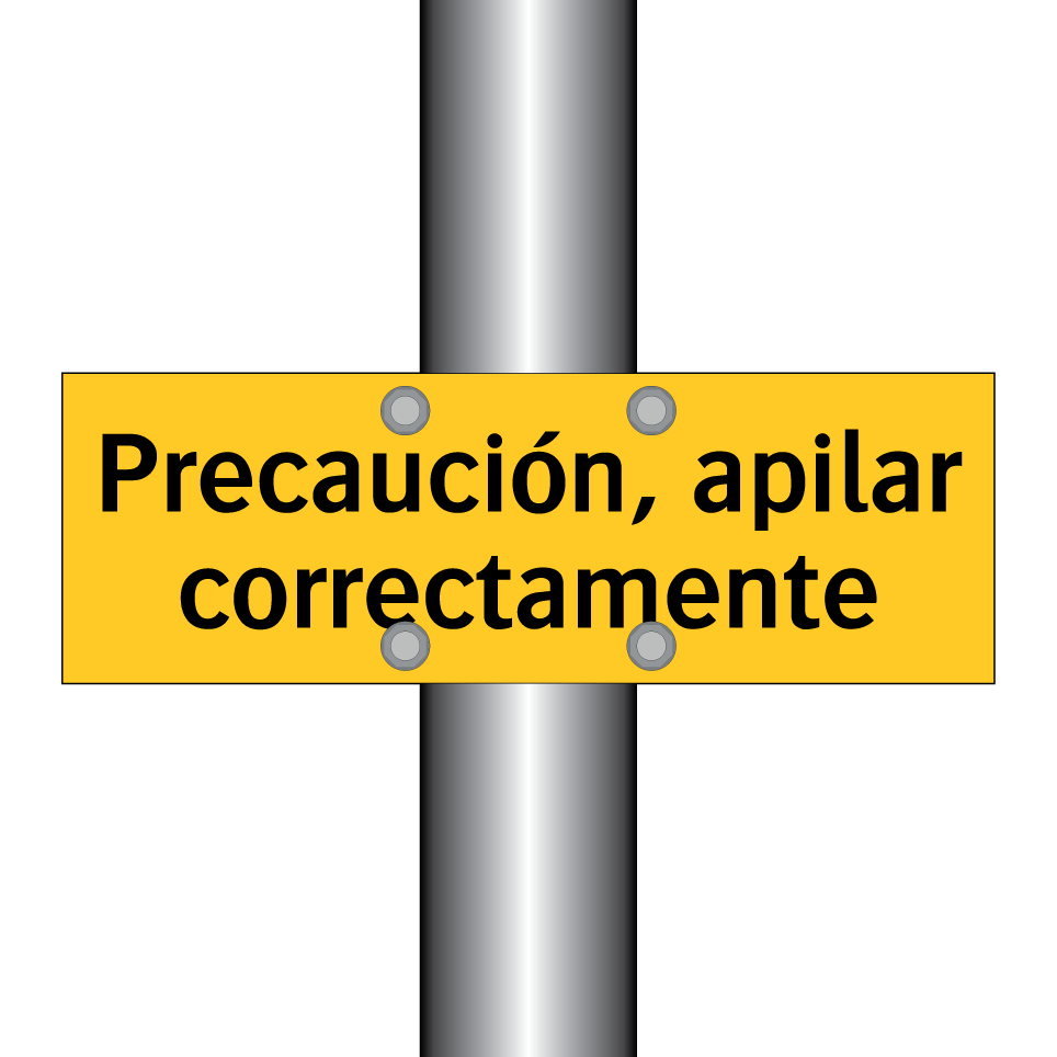 Precaución, apilar correctamente