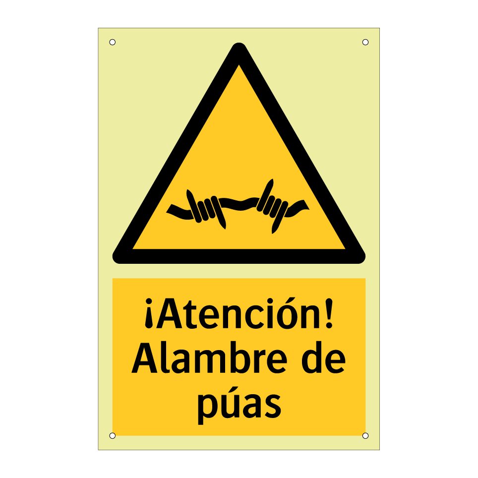 ¡Atención! Alambre de púas