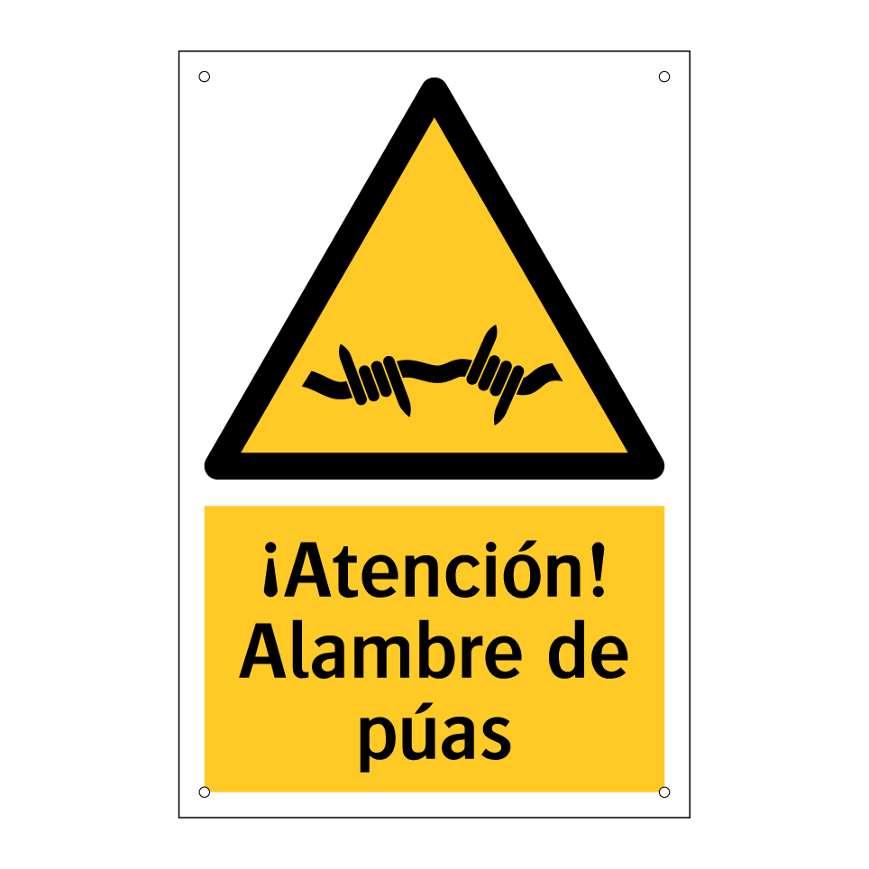 ¡Atención! Alambre de púas