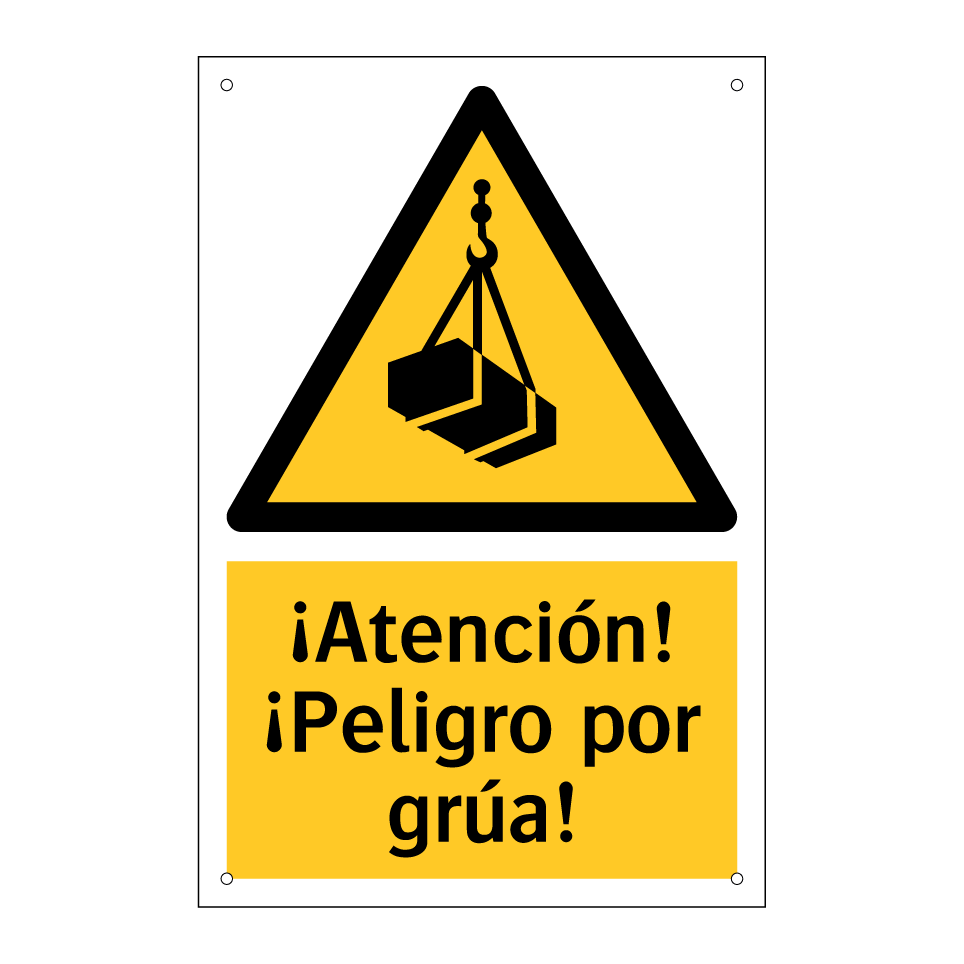 ¡Atención! ¡Peligro por grúa!