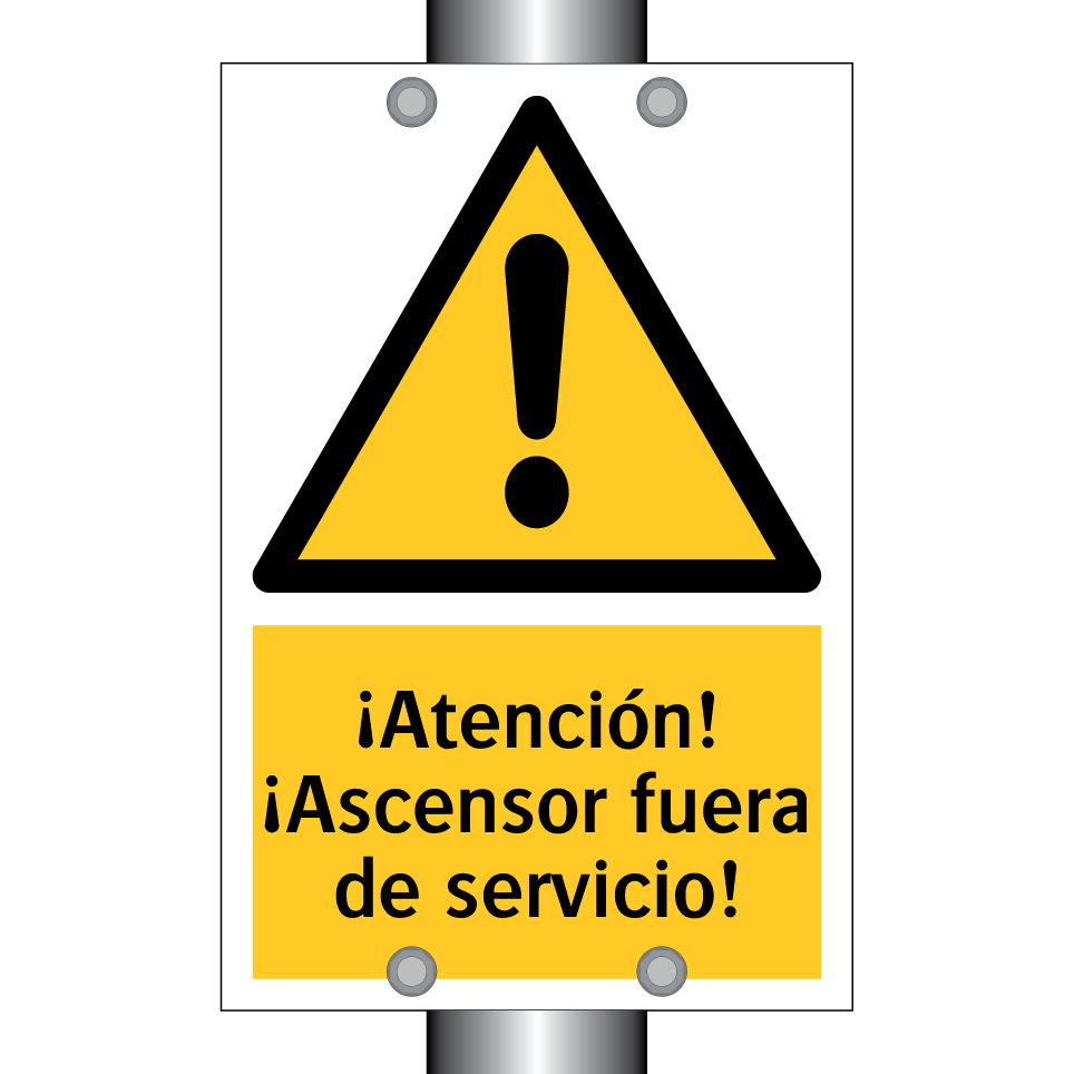 ¡Atención! ¡Ascensor fuera de servicio!