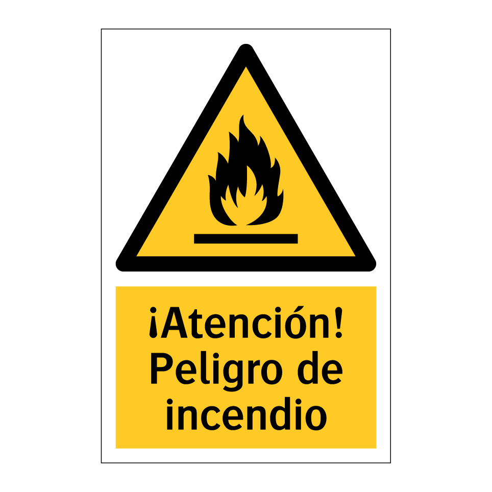 ¡Atención! Peligro de incendio