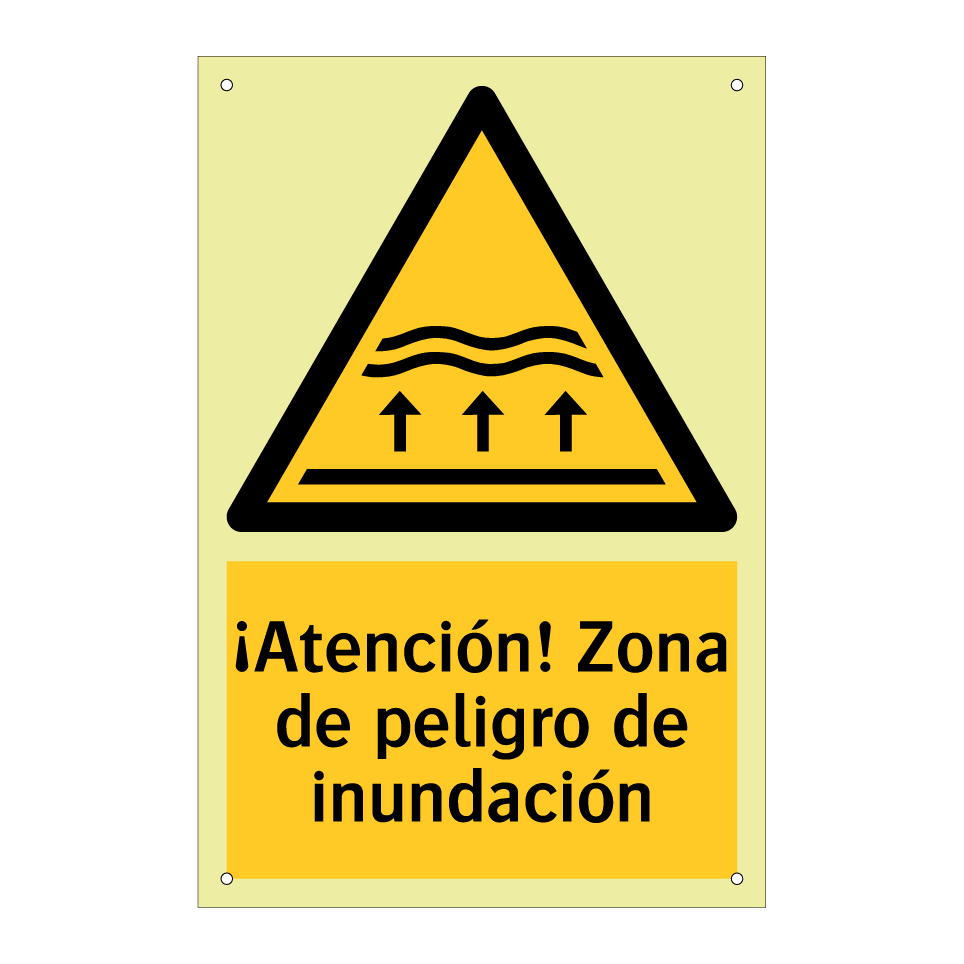 ¡Atención! Zona de peligro de inundación