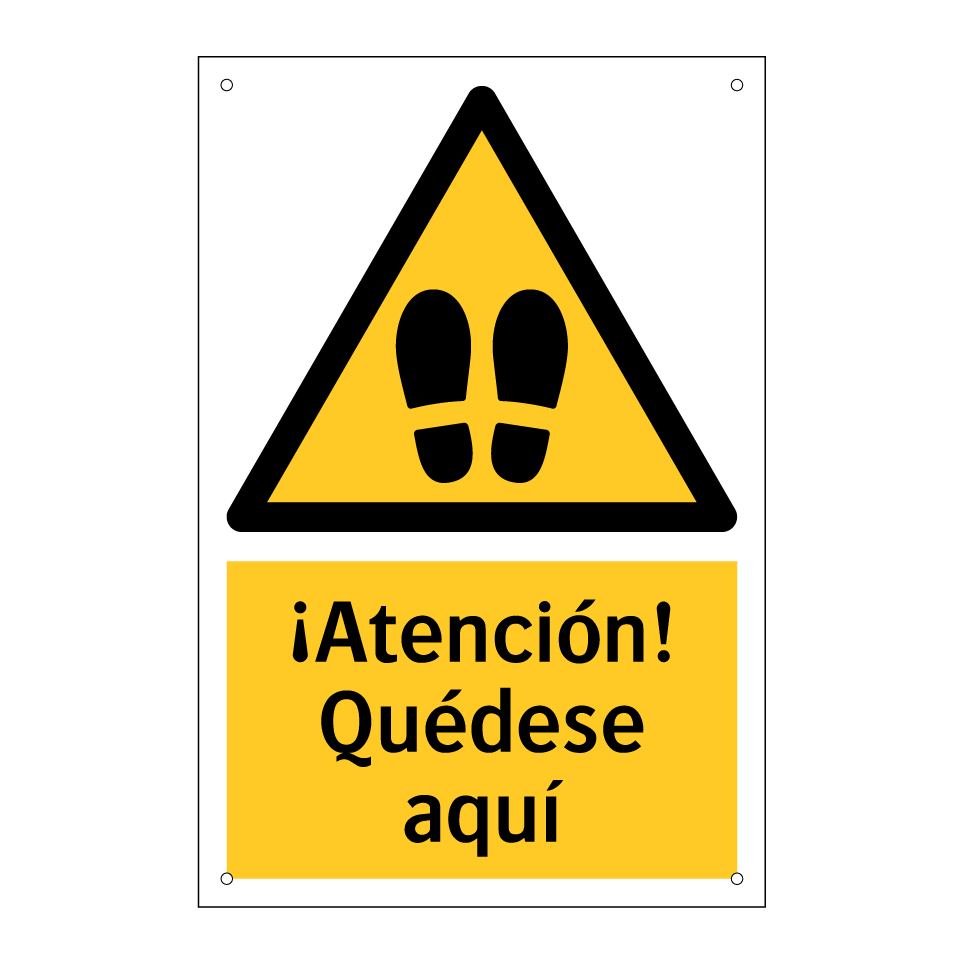 ¡Atención! Quédese aquí