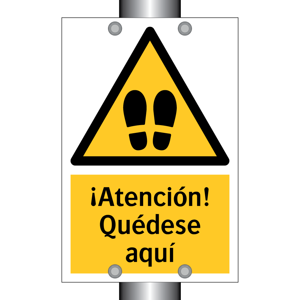 ¡Atención! Quédese aquí