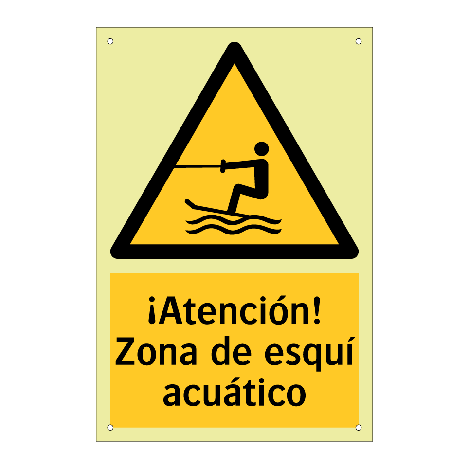 ¡Atención! Zona de esquí acuático