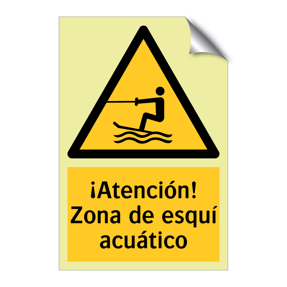 ¡Atención! Zona de esquí acuático