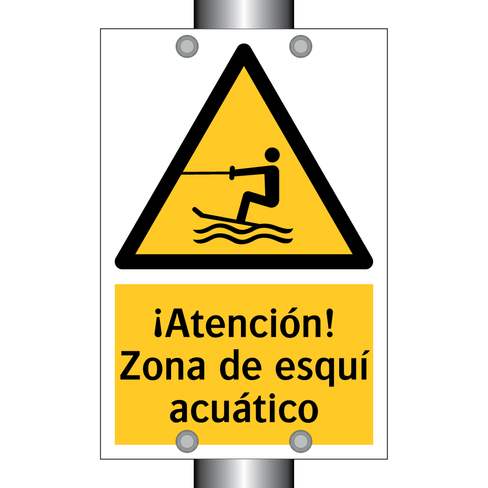¡Atención! Zona de esquí acuático