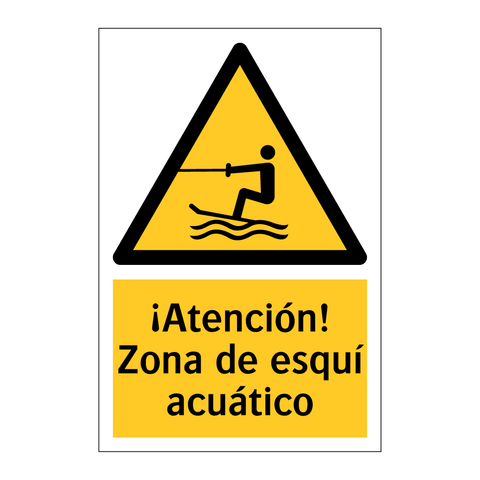 ¡Atención! Zona de esquí acuático