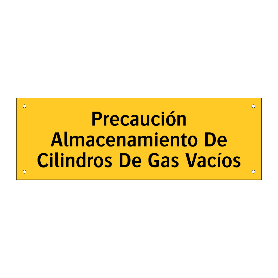 Precaución Almacenamiento De Cilindros De Gas Vacíos