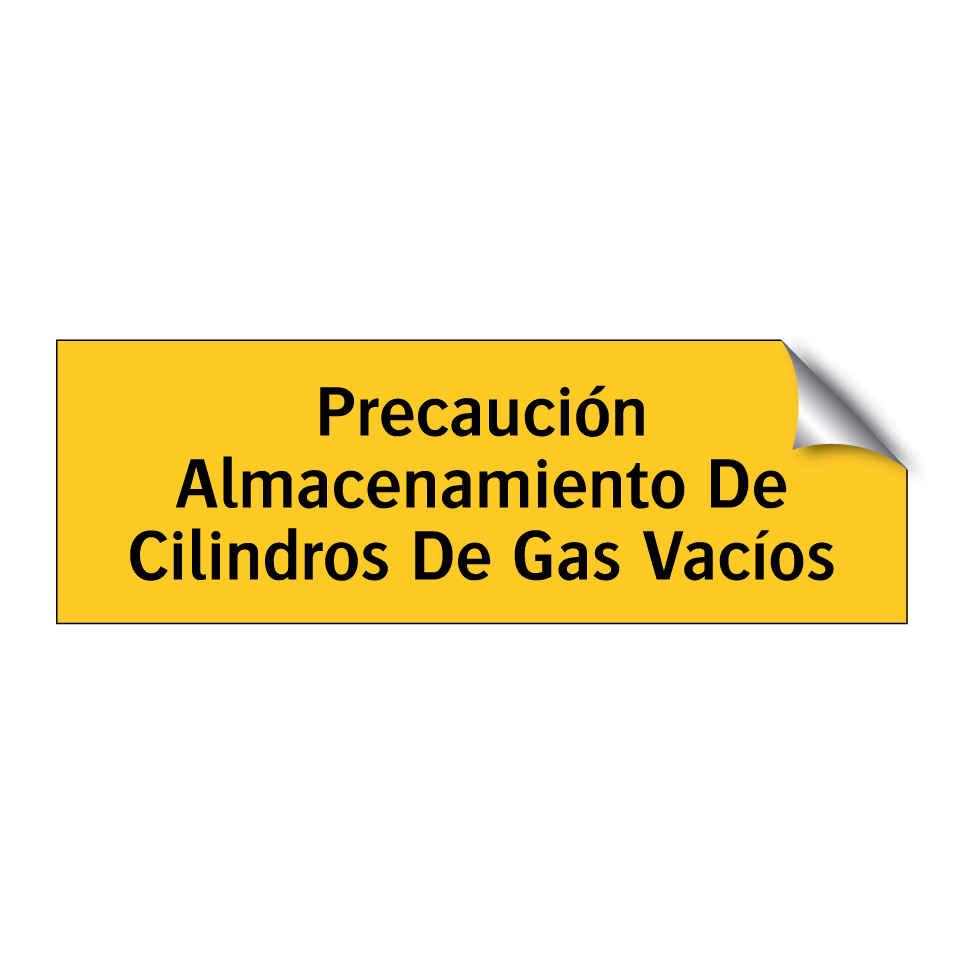 Precaución Almacenamiento De Cilindros De Gas Vacíos