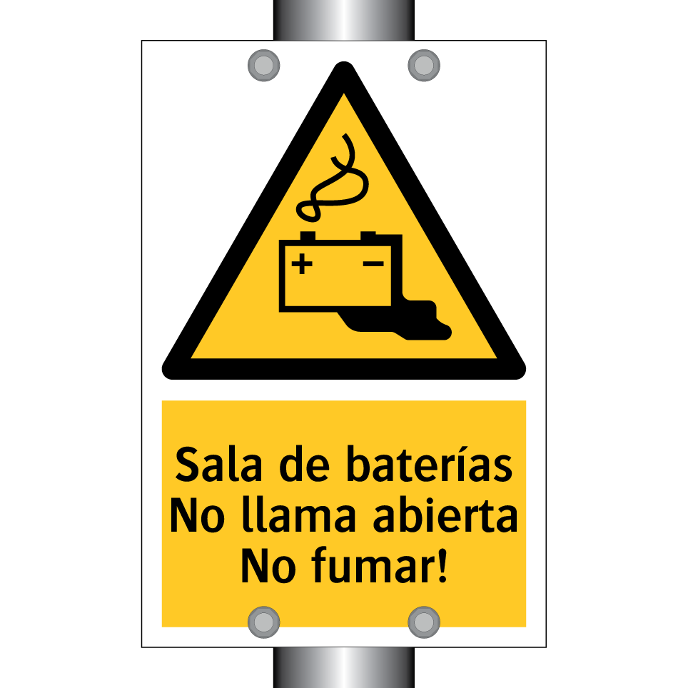 Sala de baterías No llama abierta No fumar!