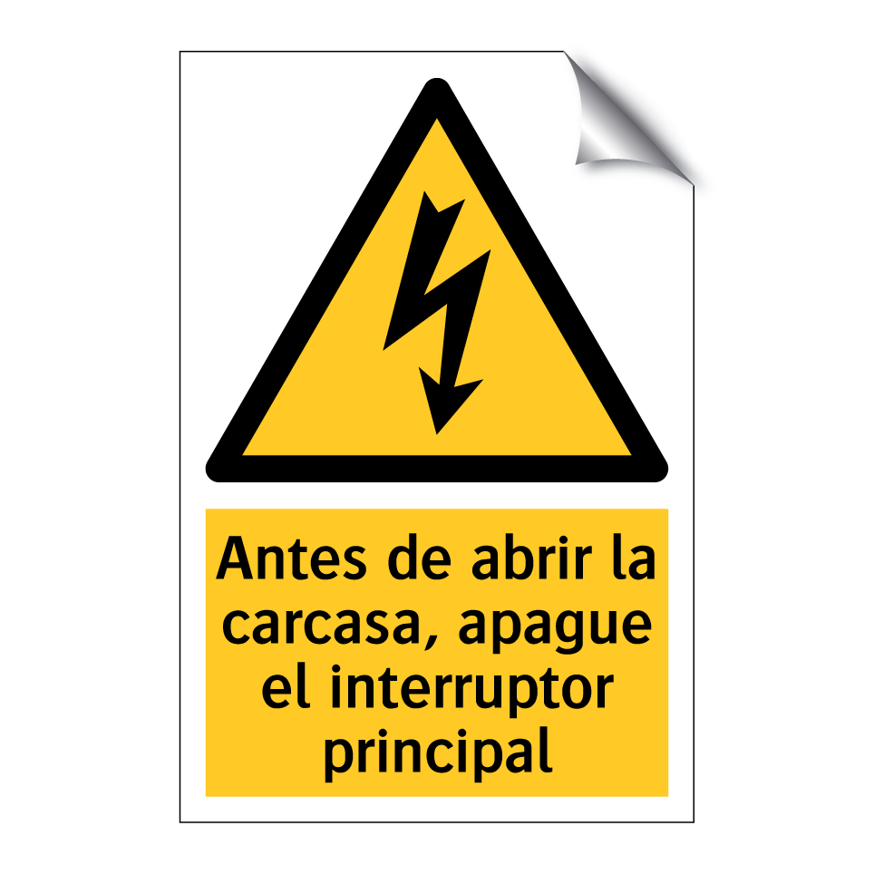 Antes de abrir la carcasa, apague el interruptor principal