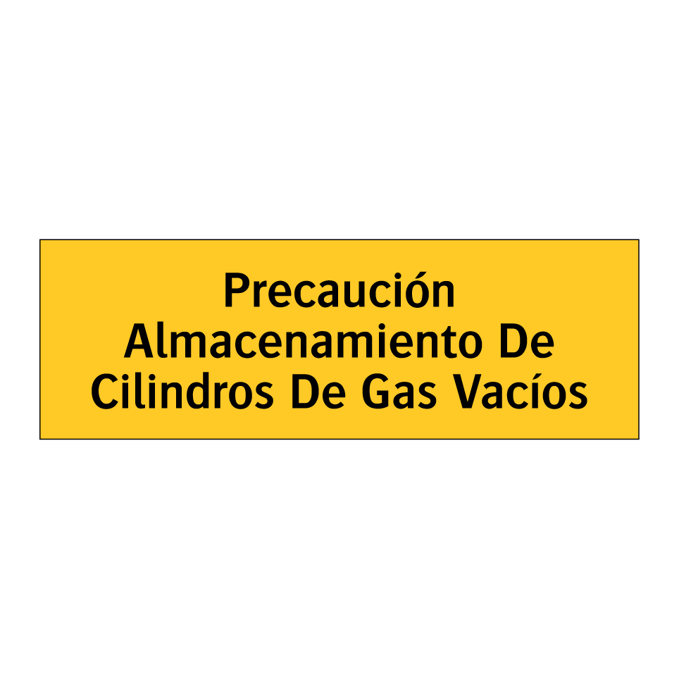 Precaución Almacenamiento De Cilindros De Gas Vacíos