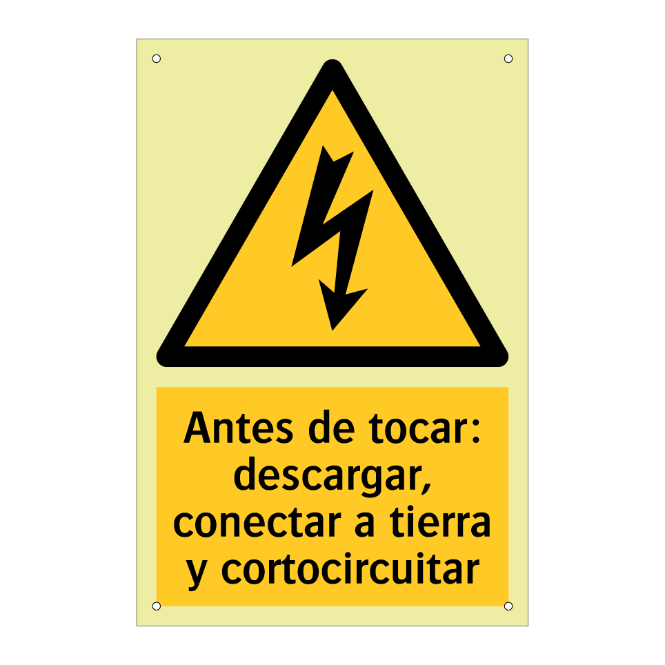 Antes de tocar: descargar, conectar a tierra y cortocircuitar