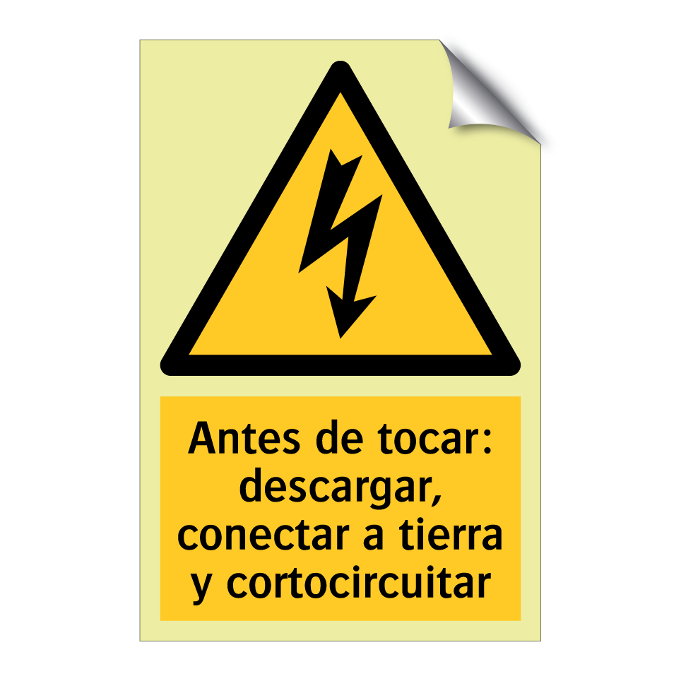 Antes de tocar: descargar, conectar a tierra y cortocircuitar
