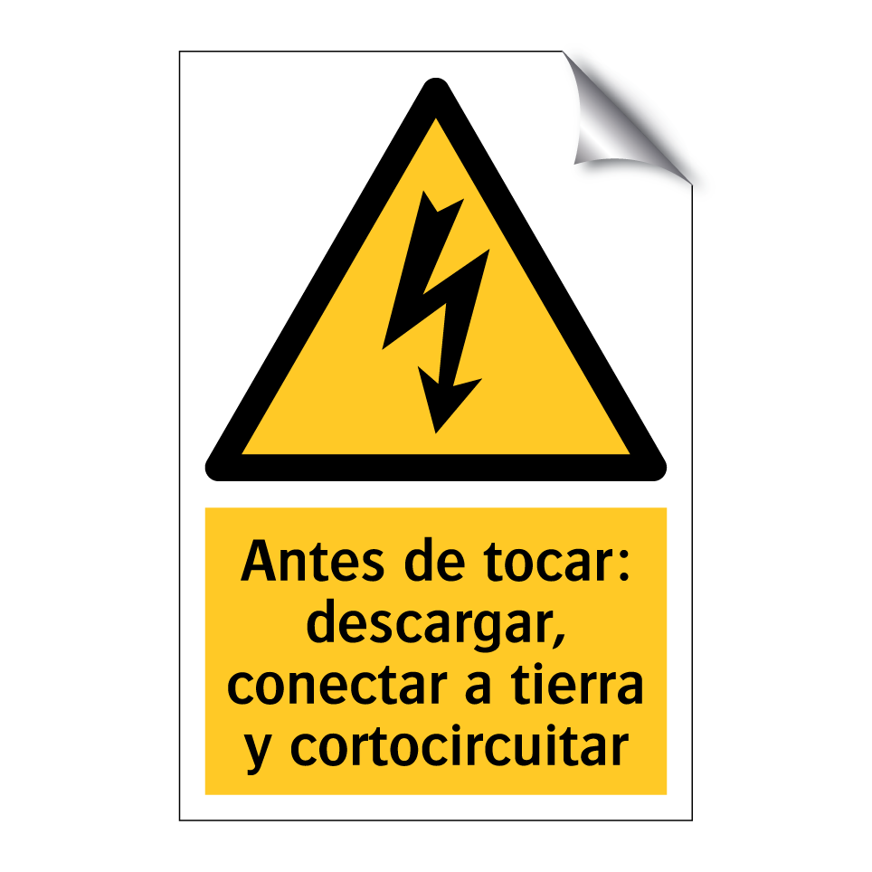 Antes de tocar: descargar, conectar a tierra y cortocircuitar