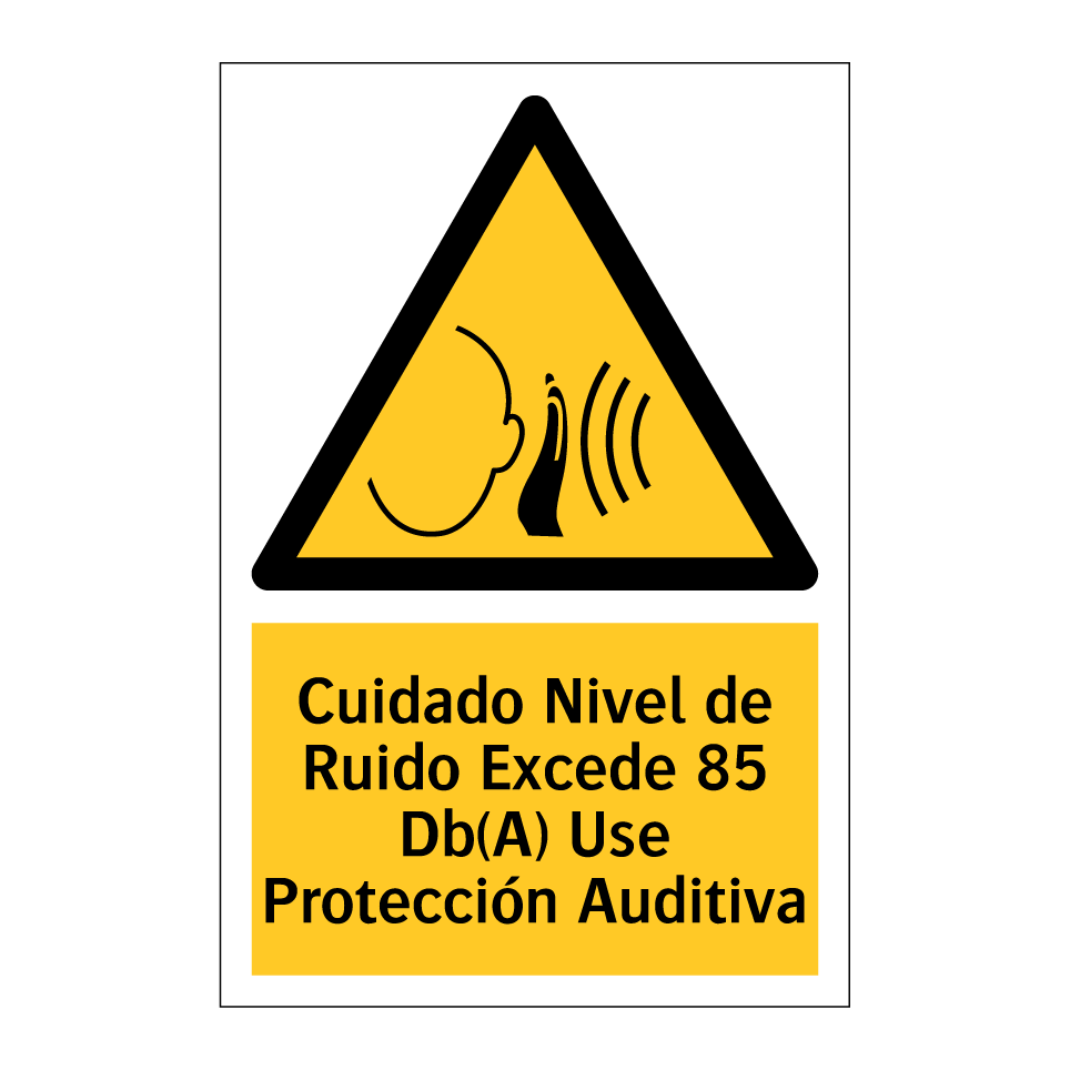 Cuidado Nivel de Ruido Excede 85 Db(A) Use Protección Auditiva