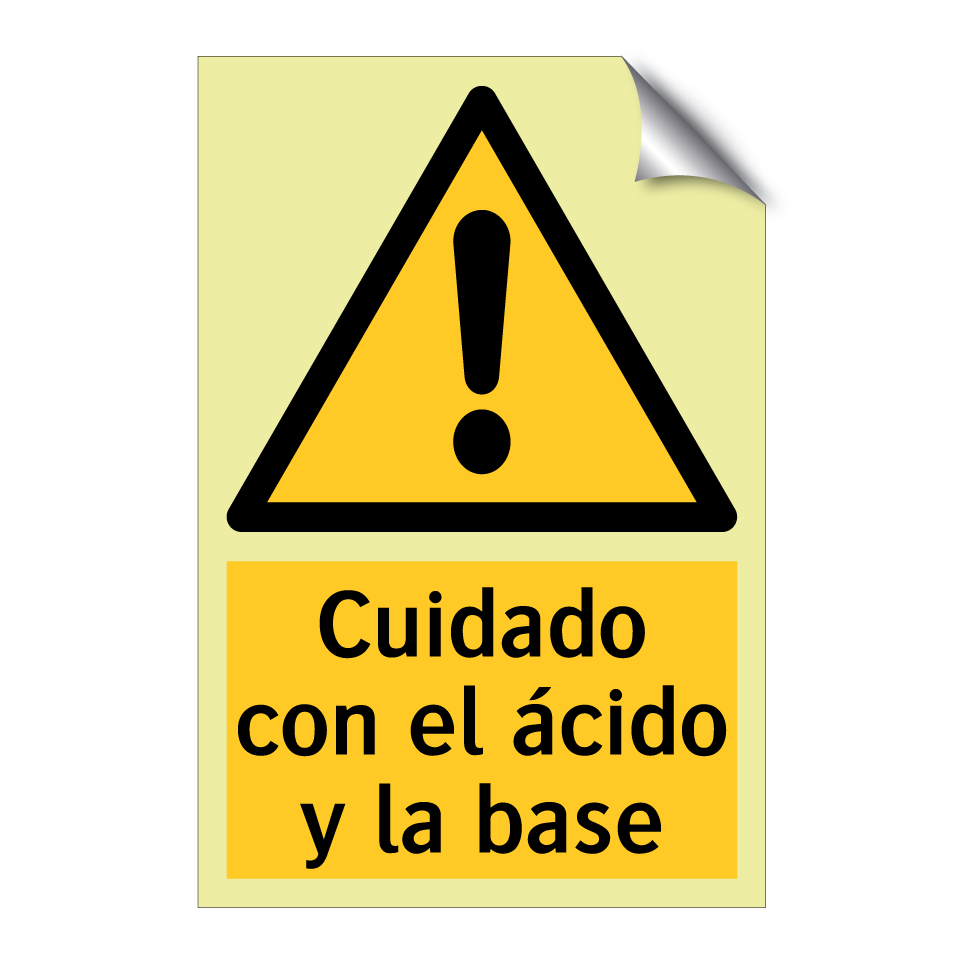 Cuidado con el ácido y la base