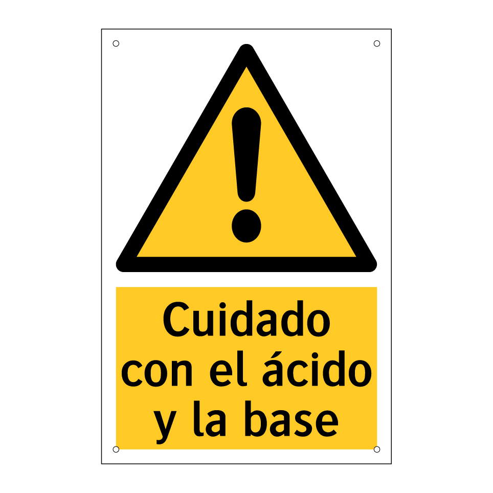 Cuidado con el ácido y la base