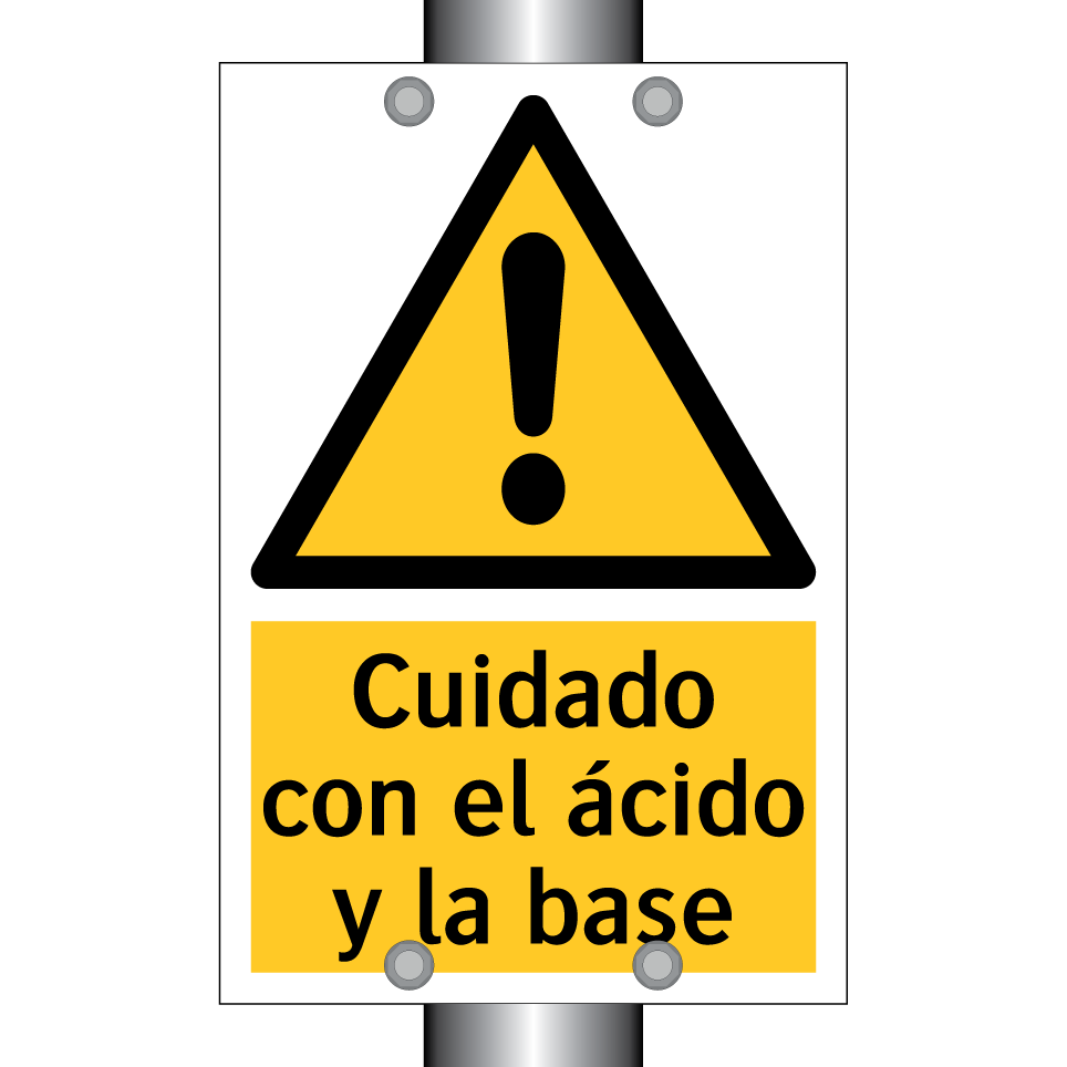 Cuidado con el ácido y la base