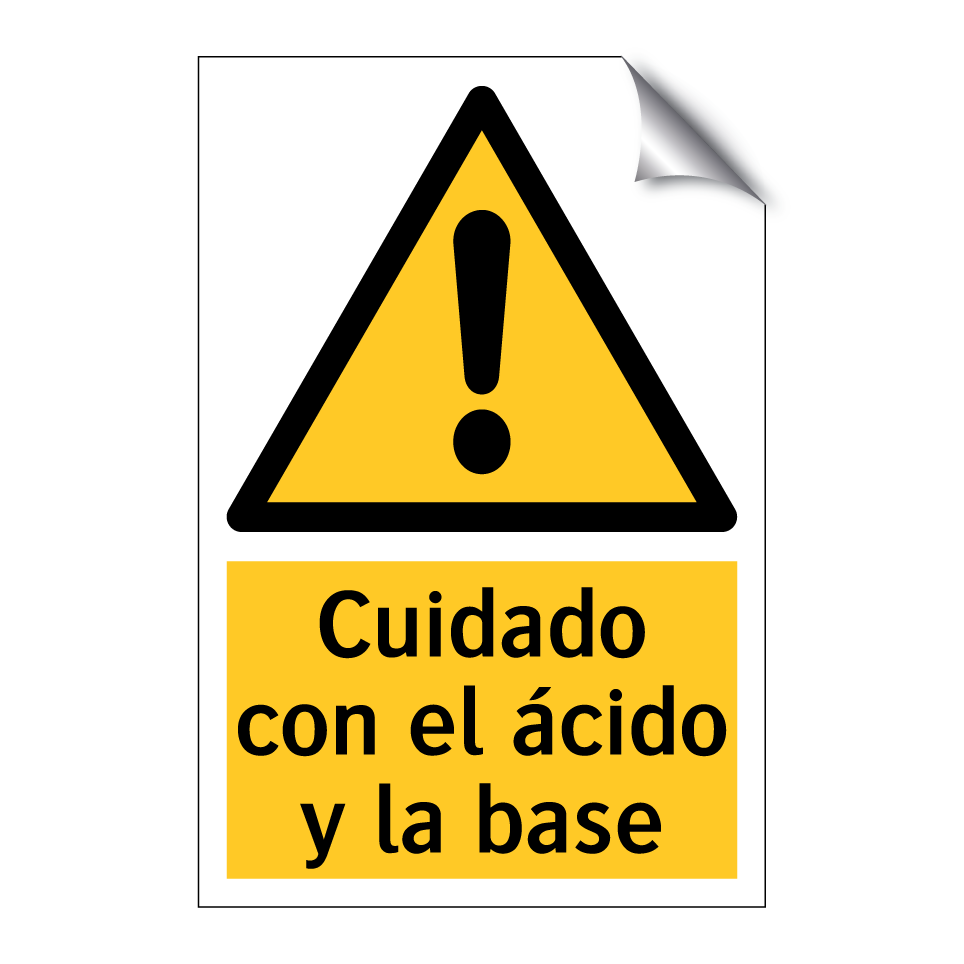 Cuidado con el ácido y la base