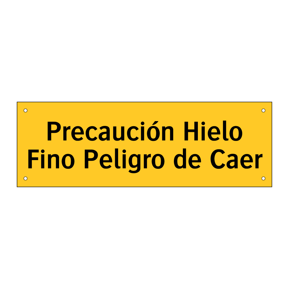 Precaución Hielo Fino Peligro de Caer