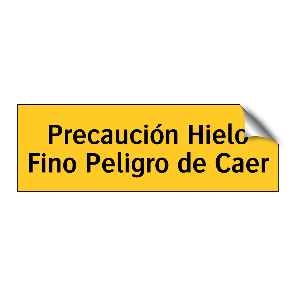 Precaución Hielo Fino Peligro de Caer