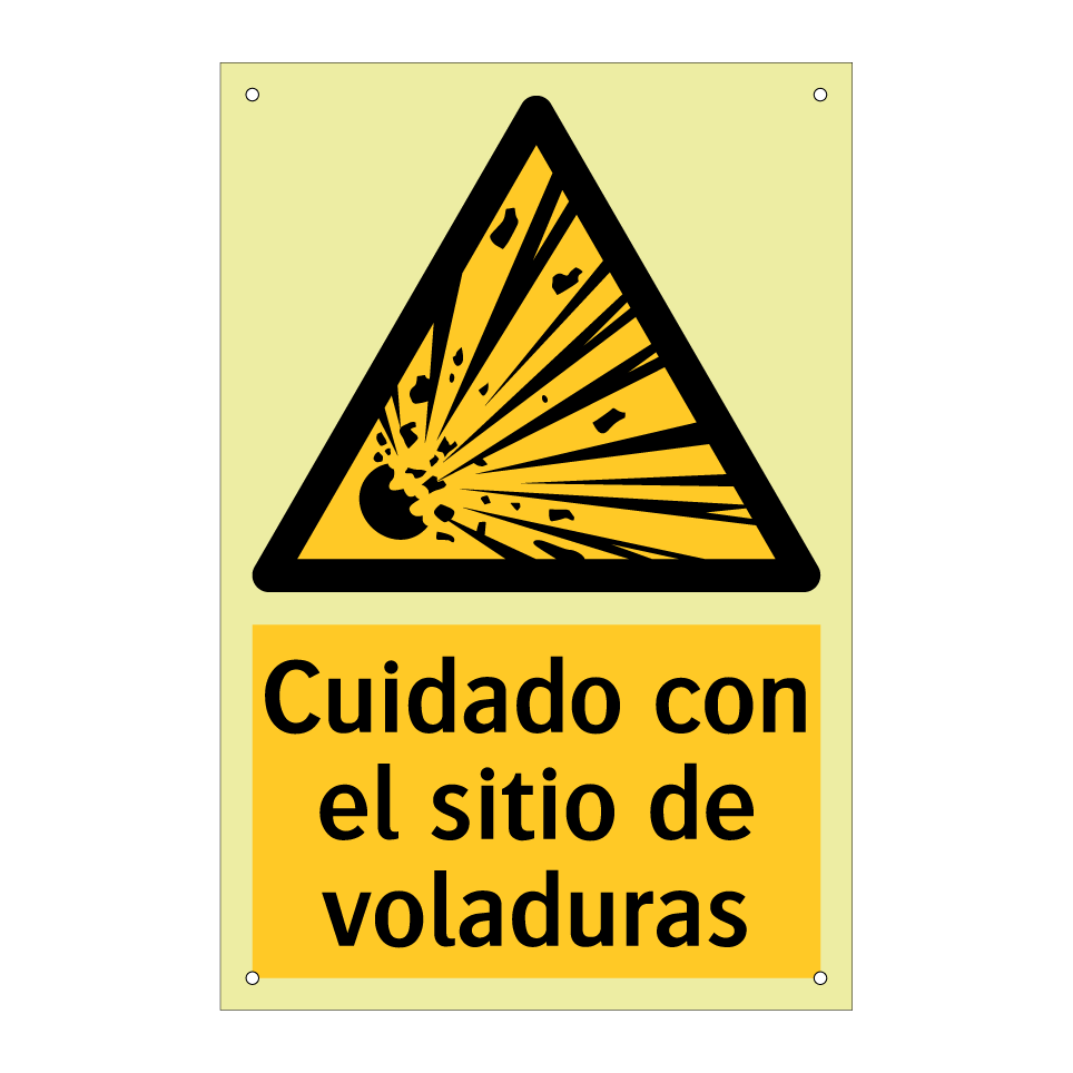 Cuidado con el sitio de voladuras