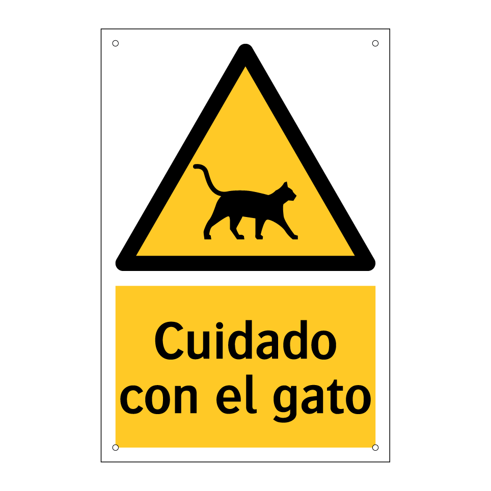 Cuidado con el gato