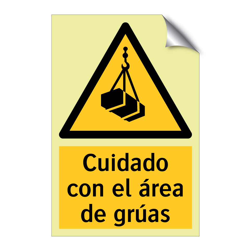 Cuidado con el área de grúas