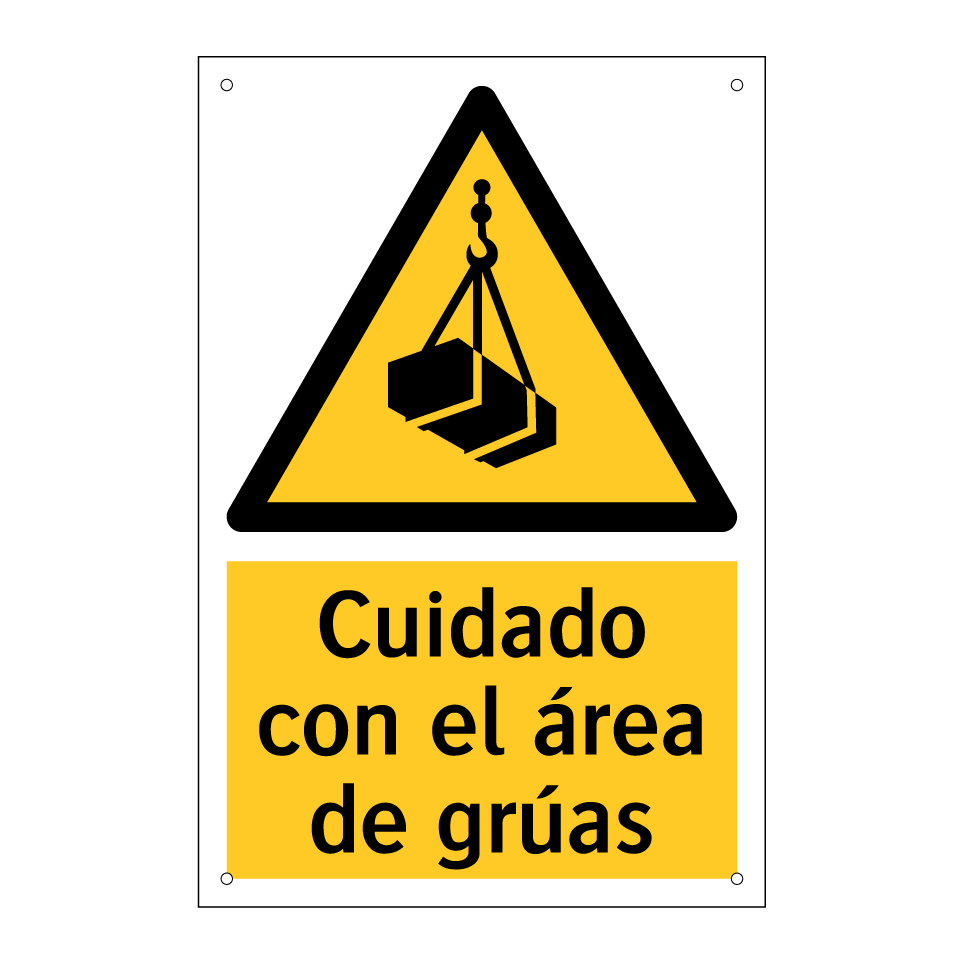 Cuidado con el área de grúas