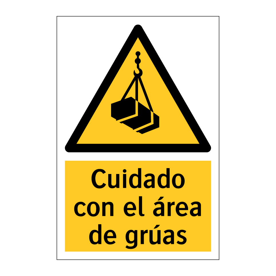 Cuidado con el área de grúas