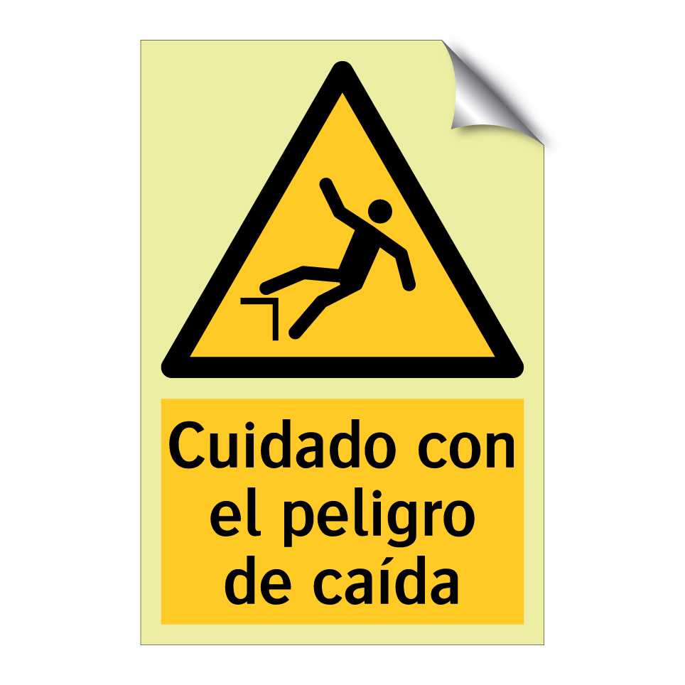 Cuidado con el peligro de caída