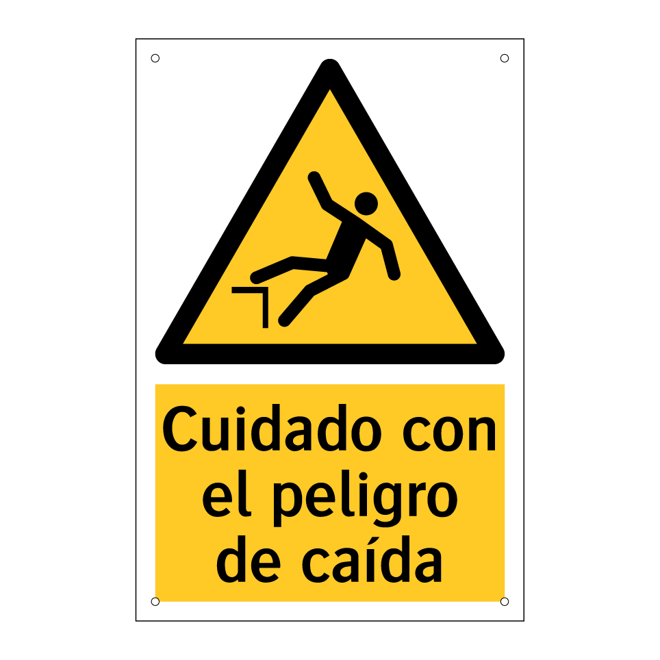 Cuidado con el peligro de caída