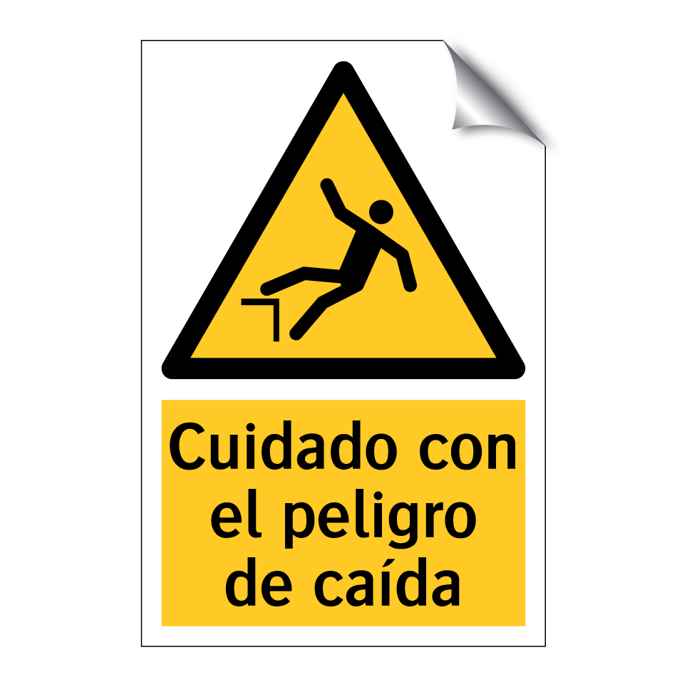Cuidado con el peligro de caída